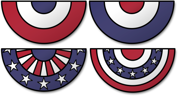 4th Of July Celebration Clip Art - Patriotic Bunting Clip Art (660x480)