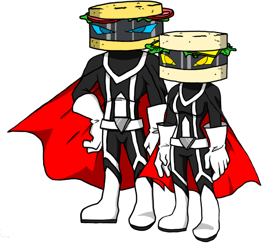 Sandwich Black-ops By Katxyz - Fighting Foodons Burger Brigade (900x828)