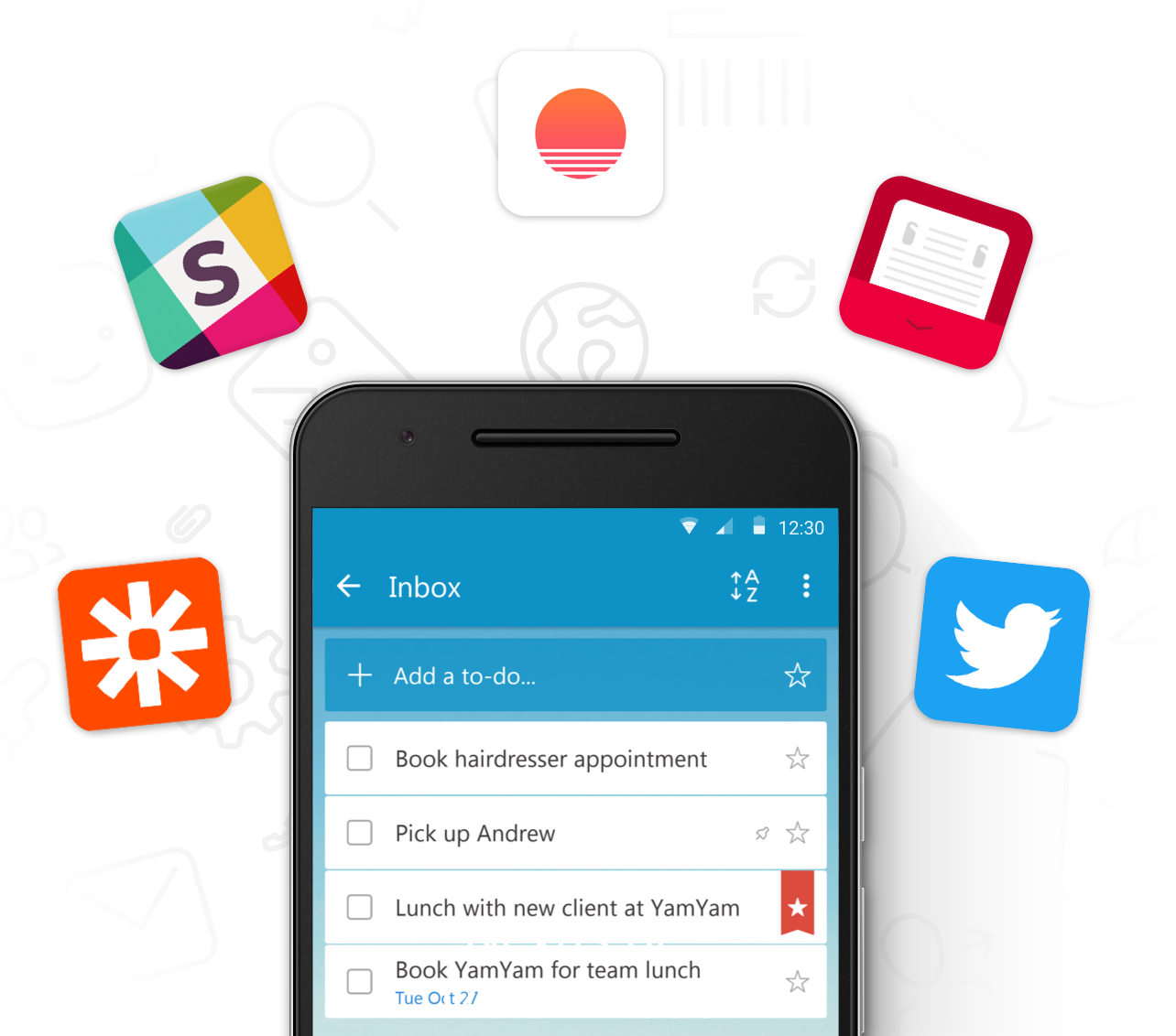 Browse The Wunderlist Integrations Center For A Host - Iphone (1284x1132)