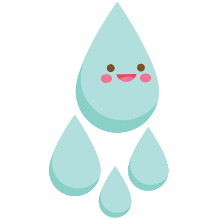 Happy Raindrop Svg Scrapbook Cut File Cute Clipart - Cute Raindrop (432x432)