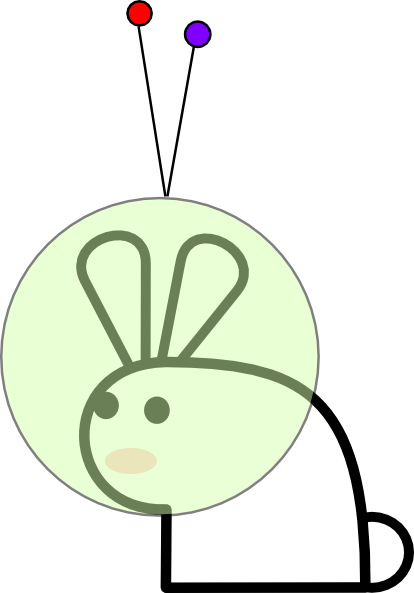 Space Bunny In Helmet Clip Art At Clker - Cartoon (414x593)