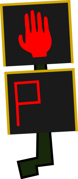 Crosswalk Wait Signal Clip Art At Clker - Don T Walk Sign Clipart (258x590)
