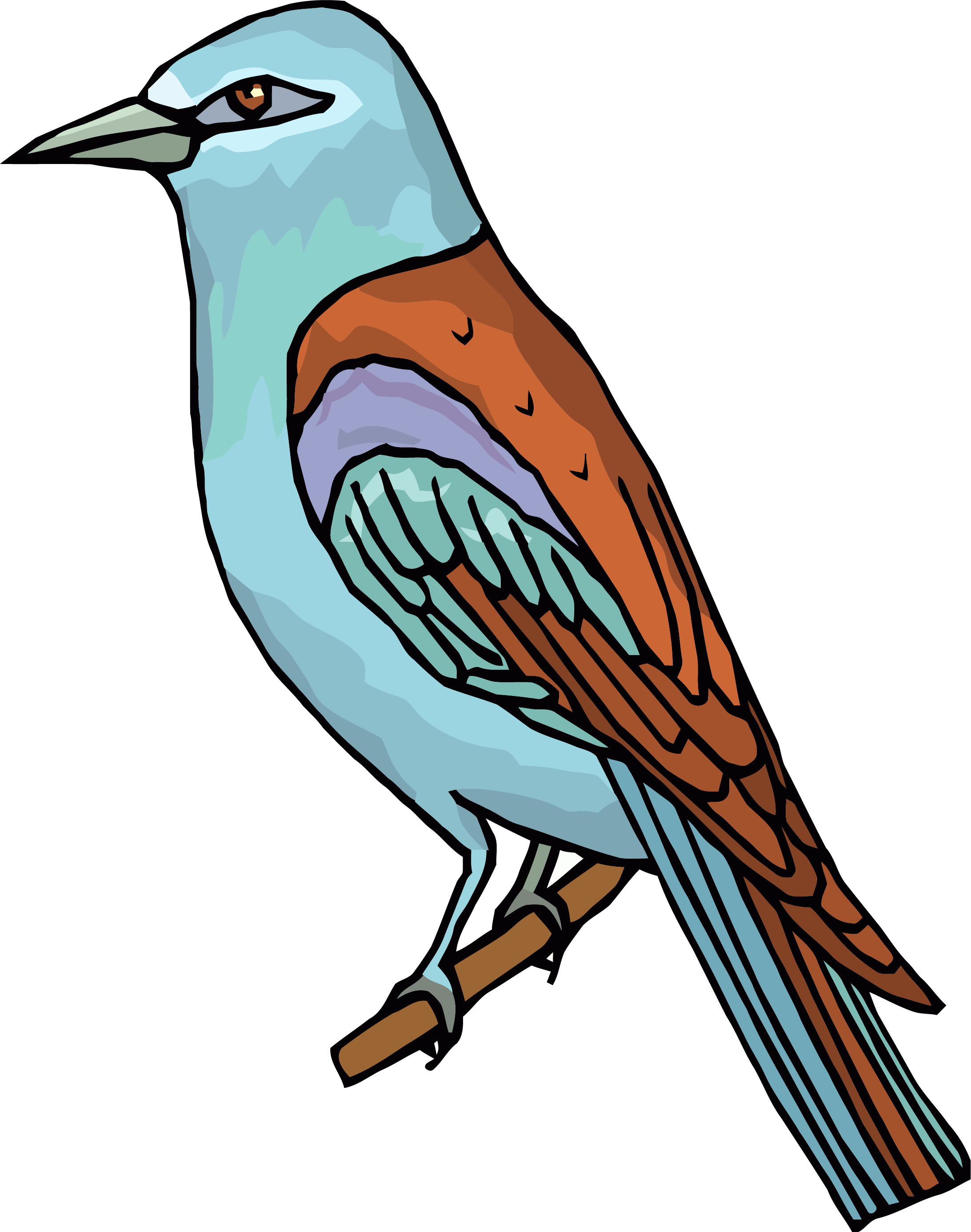 Waiting Bird Clipart Png - Clipart Of A Bird (2185x2772)