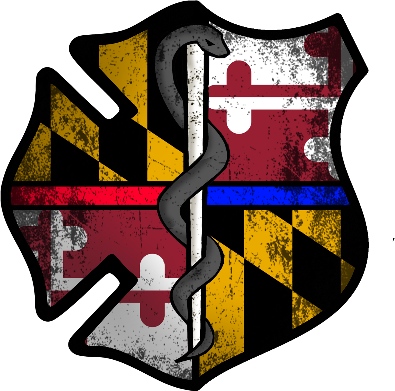 Maryland Emergency Services Decal - 2018 Greater Broward Fire Fighters Charities Golf Tournament (1400x1400)