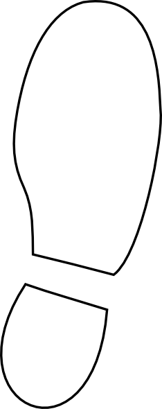 Shoe Print Outline Clip Art Free - Clip Art (234x590)