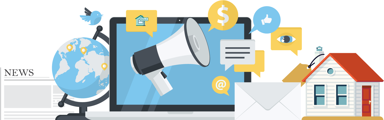 Real Estate Social Media On Autopilot - Graphic Design (1600x489)