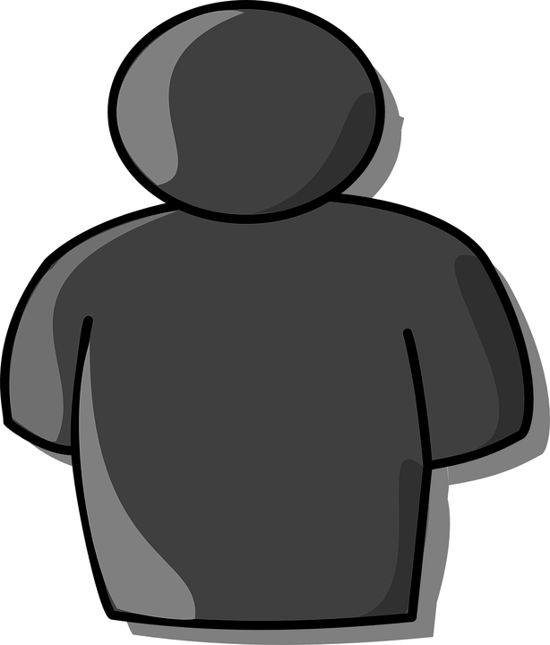 Grey Clipart Person - Person Symbol (614x720)