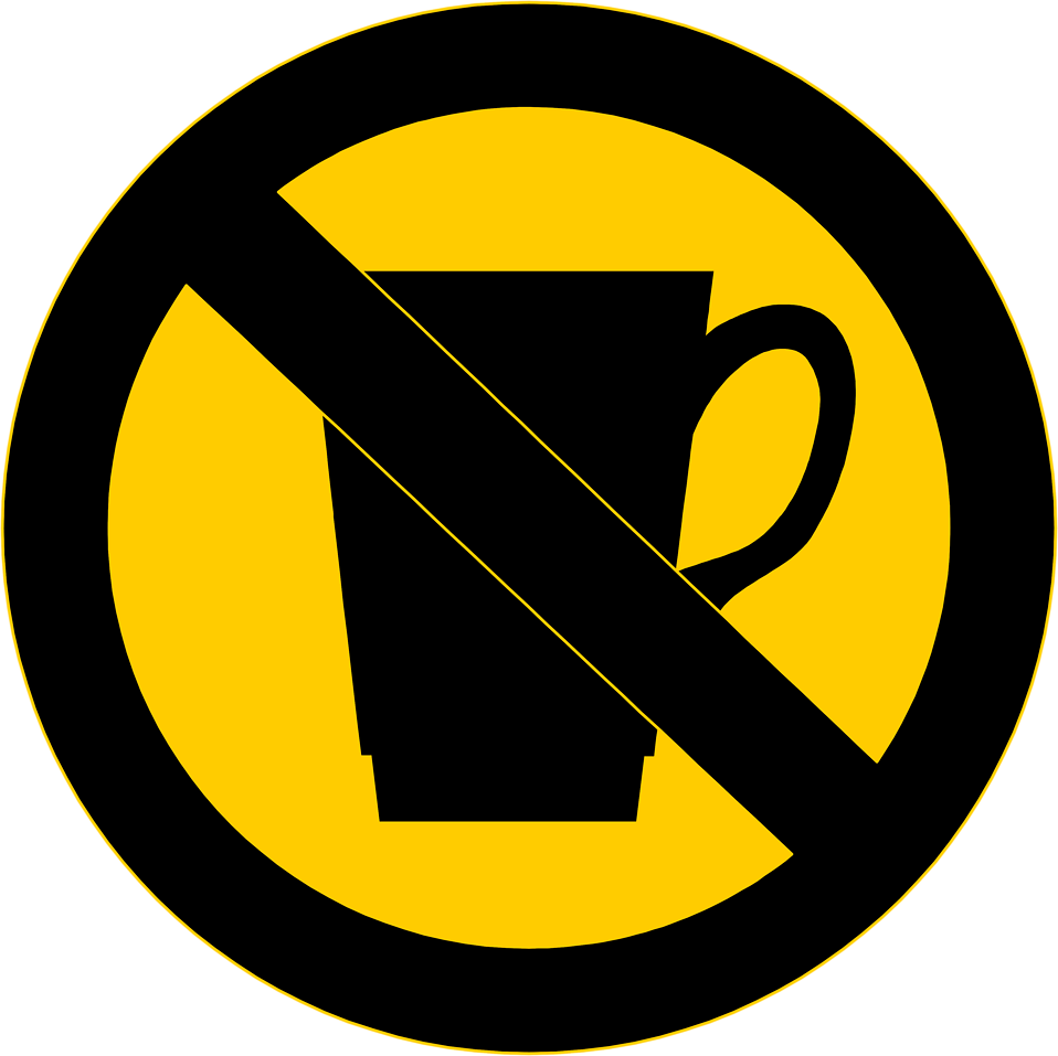 Illustration Of A No Drinks Sign - No Drinks Clip Art (958x957)