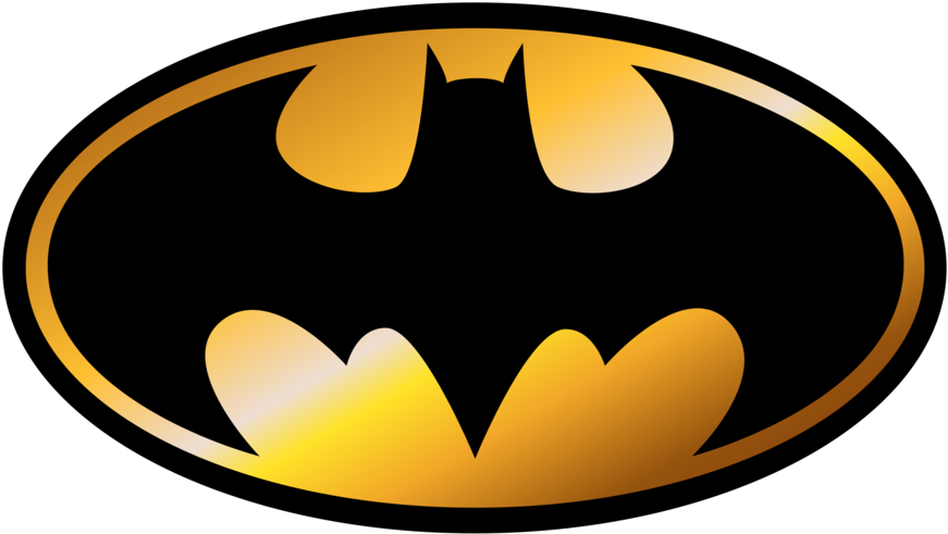 Bat Sign Cliparts - Batman Symbol Transparent Png (900x523)