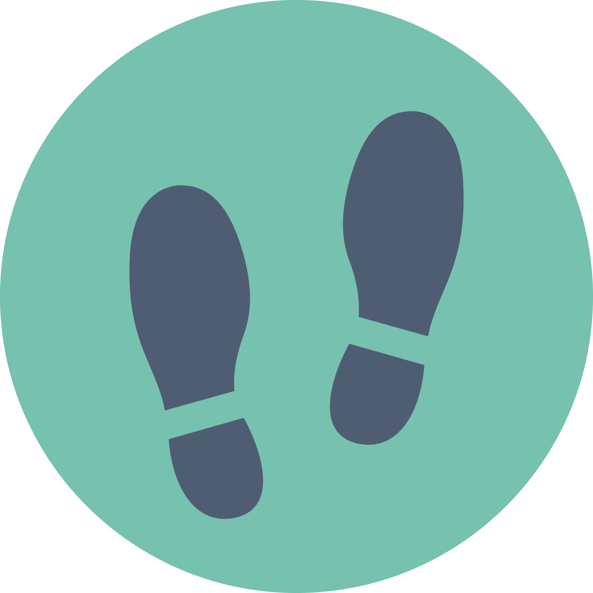 Open - Shoe Prints In Circle (2000x2000)