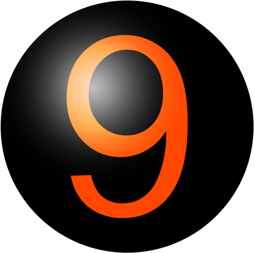 9 Nineball Emblem By Henxer - Big Fish Little Fish Cardboard Box (894x894)