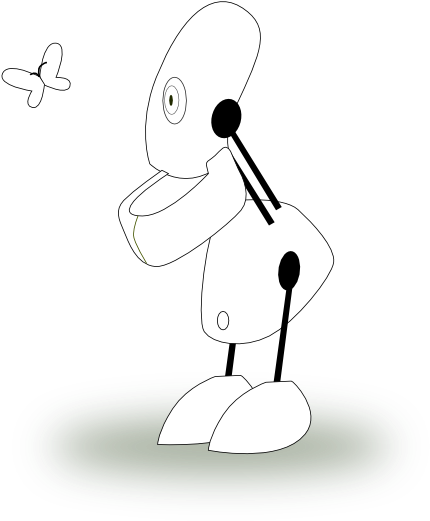 Little Robot Black White Electronics Sheet Page Geometry - Coloring Book (555x582)