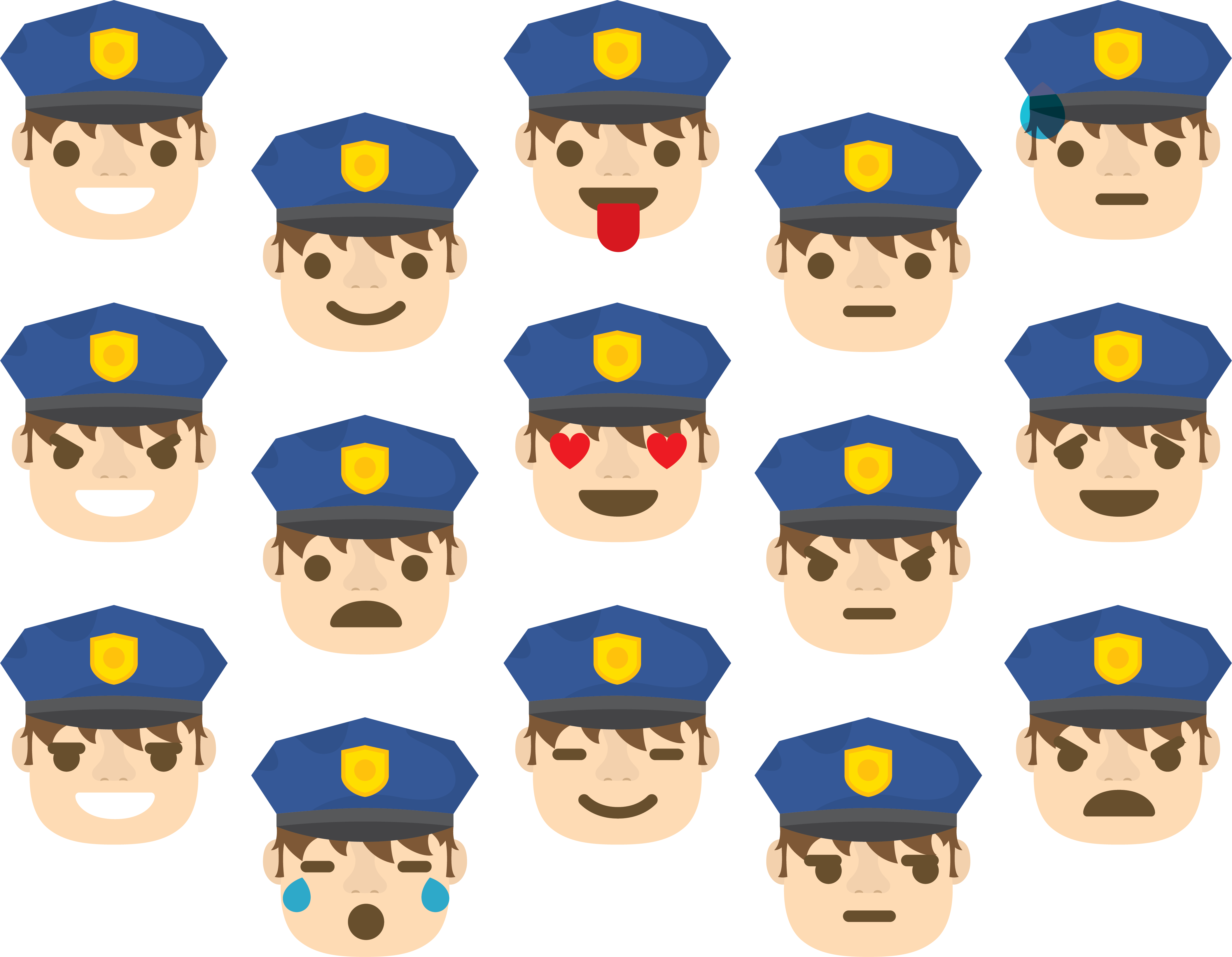 Emoticon Police Officer Smiley U5211u4e8bu8b66u5bdf - Police Emoticon (4224x3282)