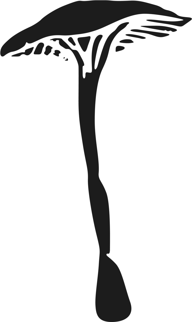 Mushroom Black And White Clipart (1000x1343)