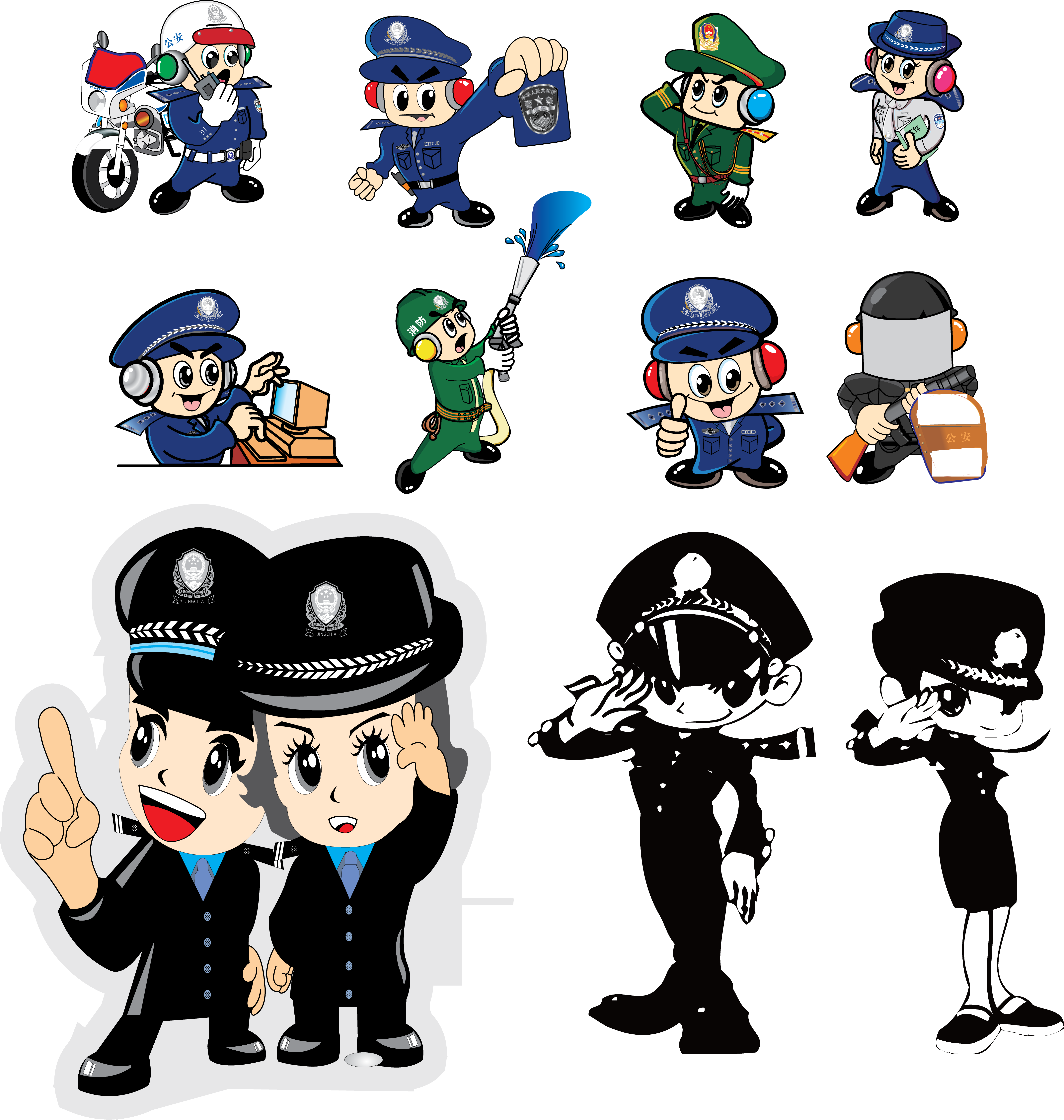 Police Officer Adobe Illustrator Cartoon Peoples Police - 卡通 警察 (5334x5615)