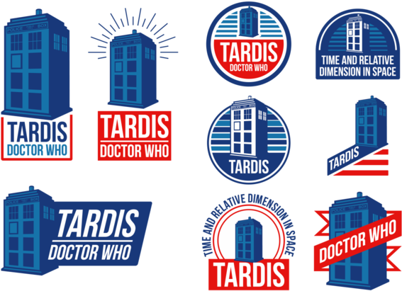 Police Box Tardis Vector Labels - Doctor Who Tardis Vector (700x490)