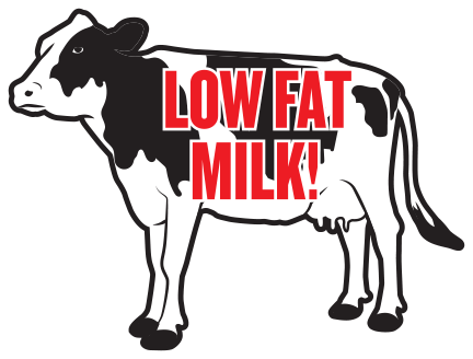 Clip Art - Low Fat Milk Clipart (432x328)