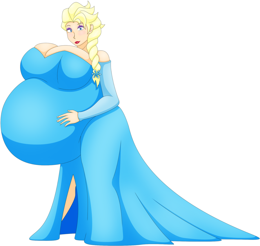She Really Let It Go By Elek-tronikz - Pregnant Elsa Deviantart (916x872)