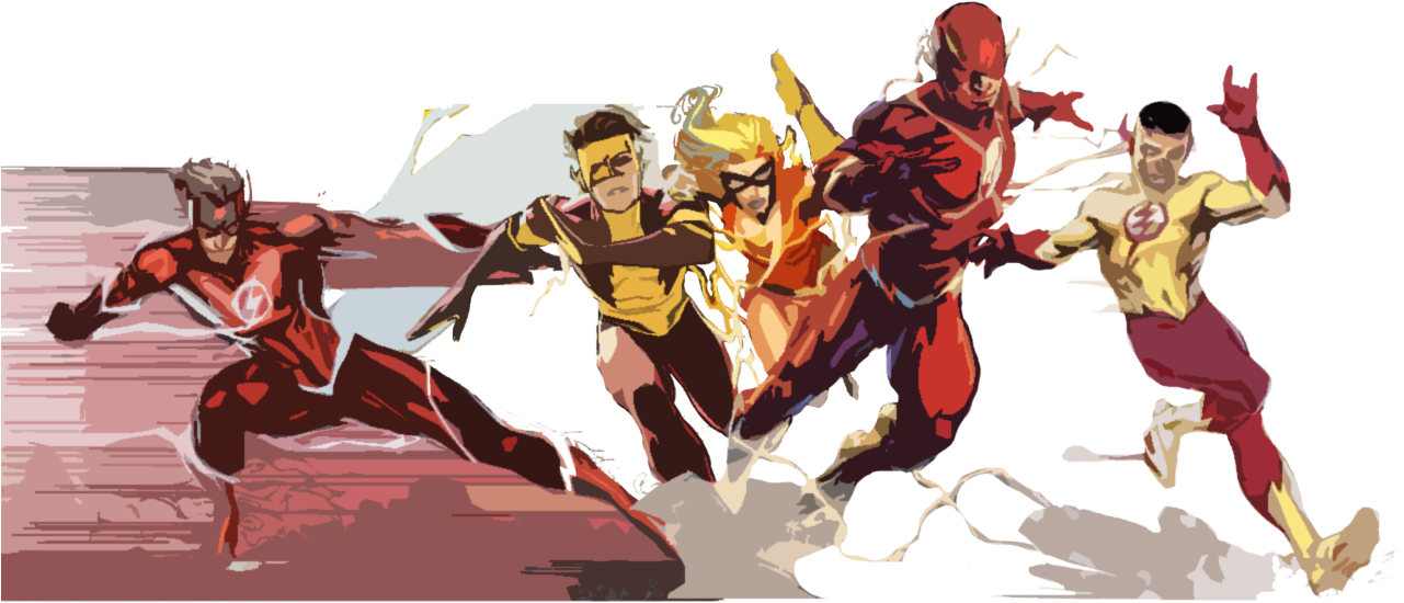 There They Go - Wally West And Bart Allen (1280x674)