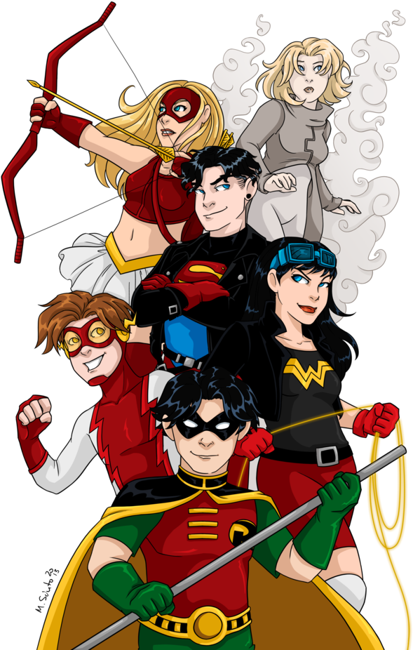 Young Justice By Msciuto - Irey West And Damian Wayne Fanfiction (600x927)