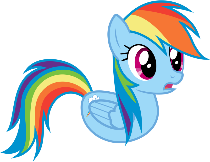 Duck, Duck Pony, Rainbow Dash, Rainbow Dash Is A Duck, - Mlp Rainbow Dash Excited (900x687)