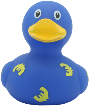 Rubber Duck With Euro Signs By Lilalu - Euro Duck (400x400)