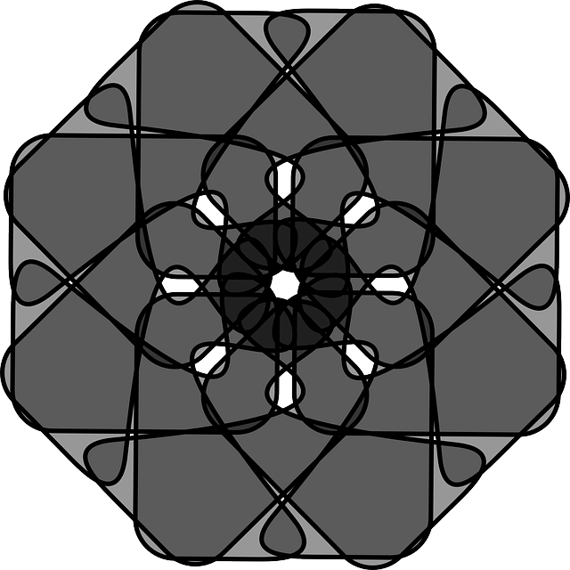 Ornament Tile, Ornamental, Ornament - Round Gem Cuts (640x640)