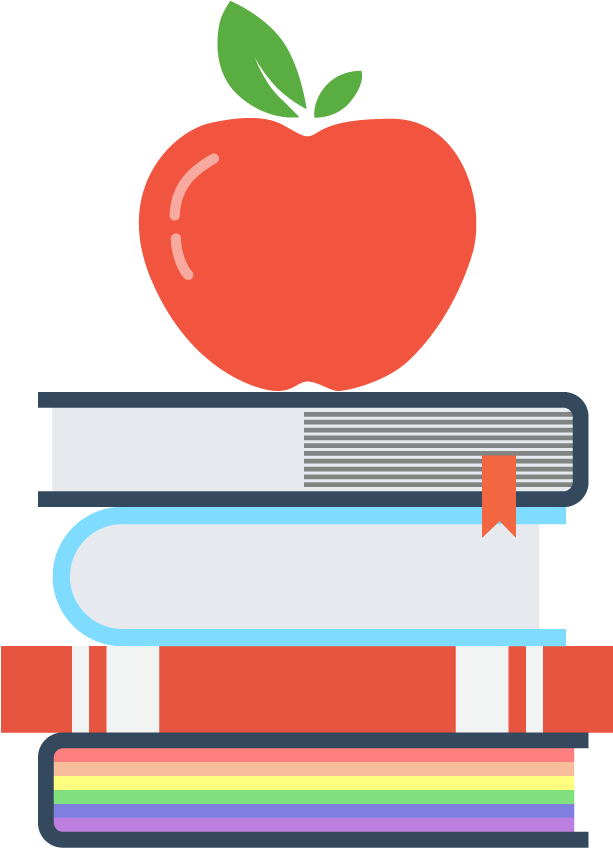 Why Study Alone When You Can Study With New Friends - Book And Apple Icon (612x869)