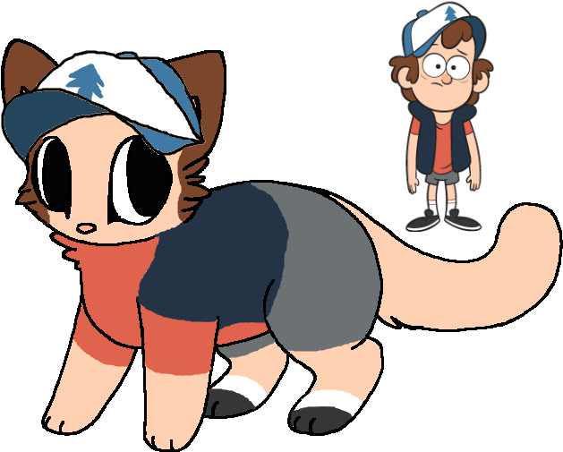 Dipper Pines Images Dipper Cat Design By Bananaramadraws - Dipper As A Cat (672x538)