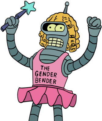 Bender Free Transparent Png Png Images - Bender The Gender Bender (400x400)