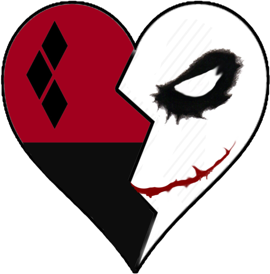 Mad Love Tattoo Design By Little - Joker And Harley Quinn Heart Tattoo (600x824)