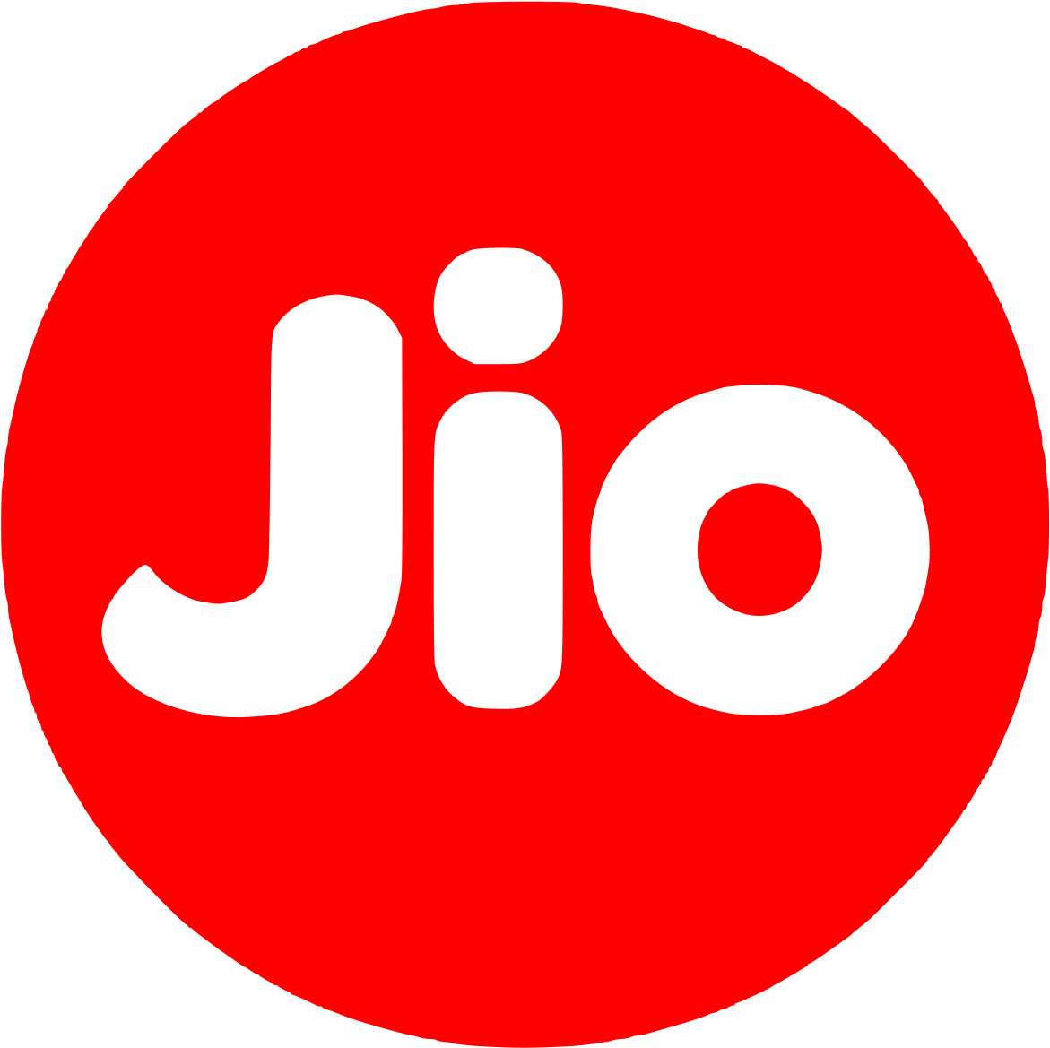 Reliance Jio Launched Happy New Year 2018 Plan - Reliance Jio Logo Png (1200x1200)