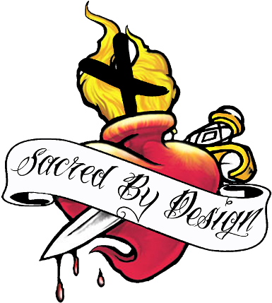 Sacred By Design Tattoo Studio - Sacred Heart Tattoo (403x443)