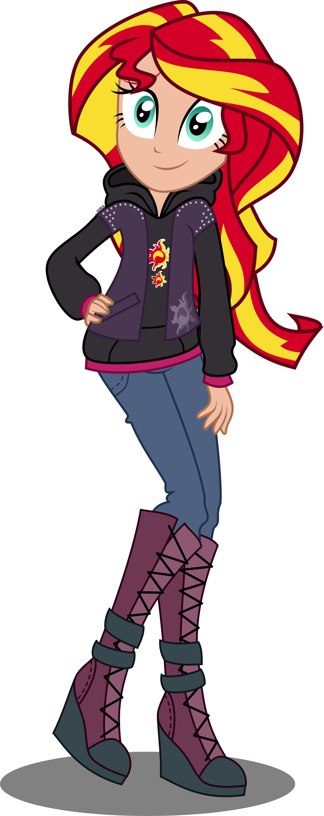 Eqg Sunset Shimmer Alternate Design By Selisuflyer - Raphael X Sunset Shimmer (1060x2670)
