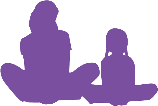 Child Lavender Yoga Clip Art - Silhouette (576x576)