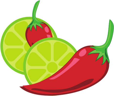 Chili Pepper And Lemon - Lemon Chilli Vector (550x550)