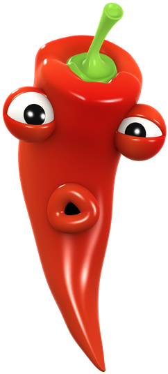 3d Eye Watering Chili Pepper - Peppers (447x550)