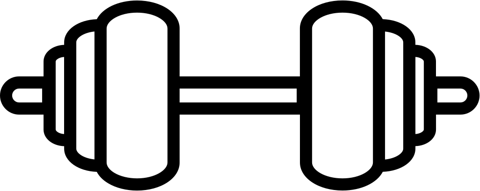 Dumbbells Outline Comments - Gym (981x390)