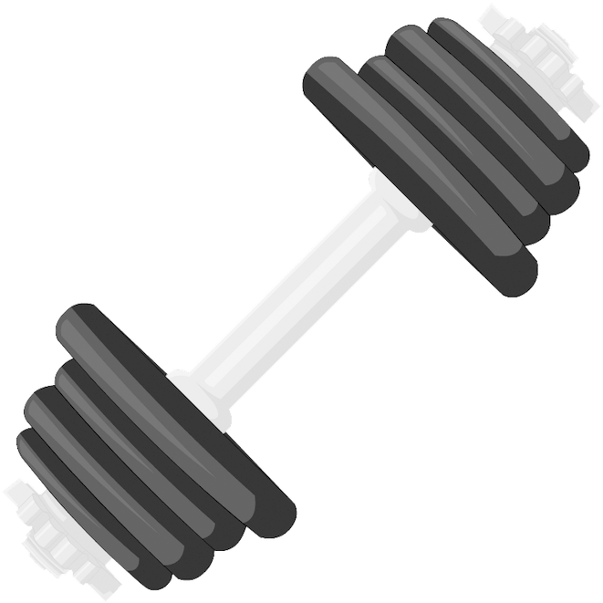 Related Dumbbell Clipart Transparent - Dumbbell (1100x739)