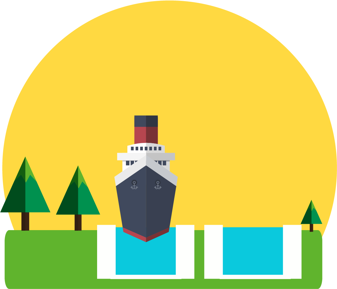 Canal De Panamá - Canal De Panama Dibujo (1667x1667)