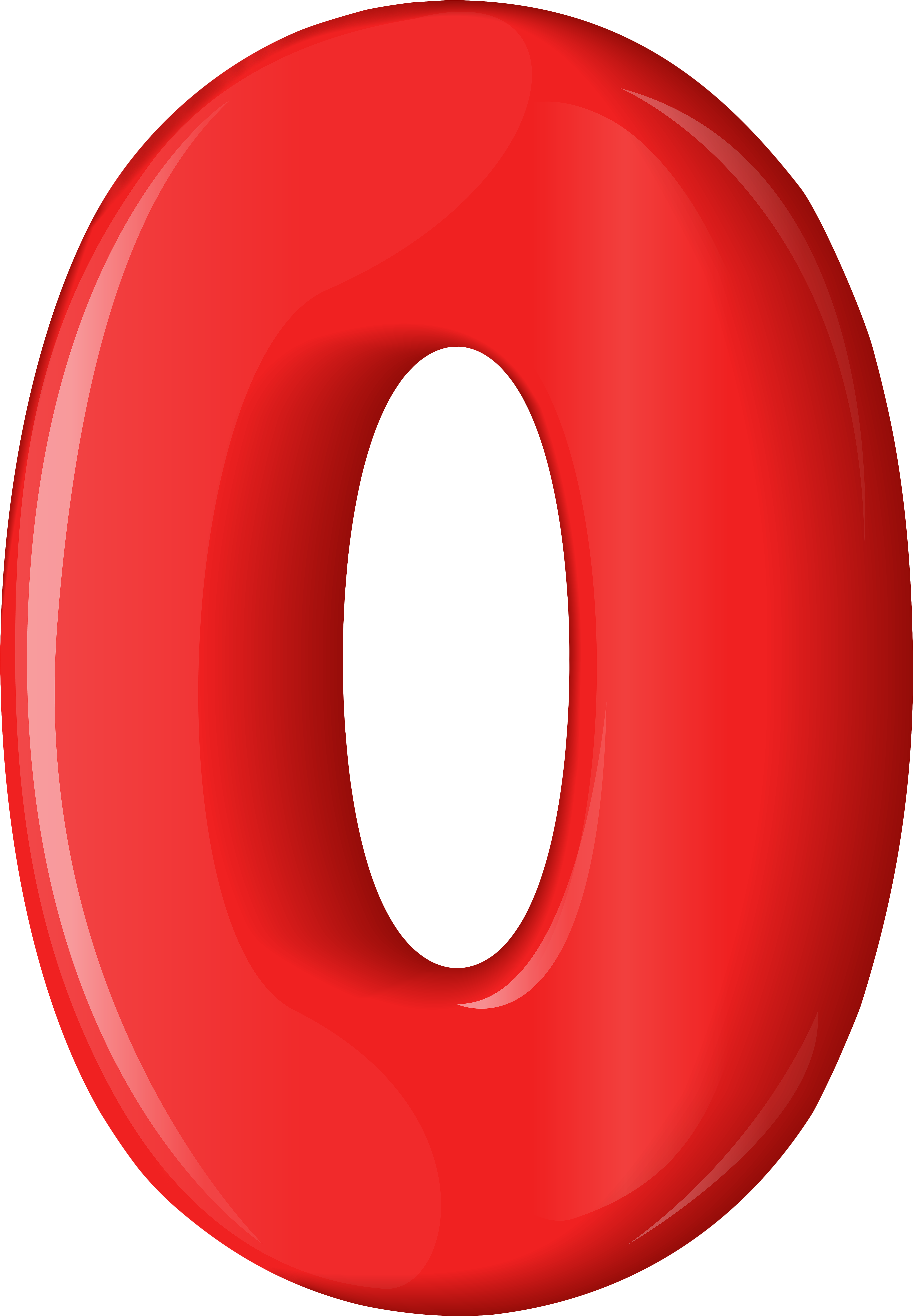 Red Number Zero Transparent Png Clip Art - Portable Network Graphics (5584x8000)