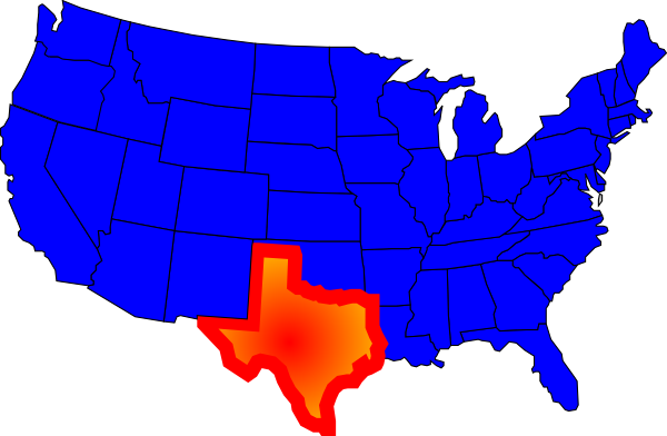 Secession Cliparts - Usa Map In Black And White (600x392)