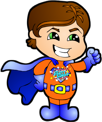 Superboy Colour 3d With Logo Outline - Cartoon (412x500)