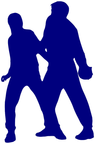 Blue Handball Silhouette - Handball (330x500)