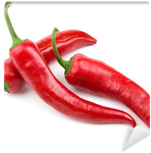 Three Red Hot Chili Pepper Isolated On A White Background - Chili Pepper Png (400x400)