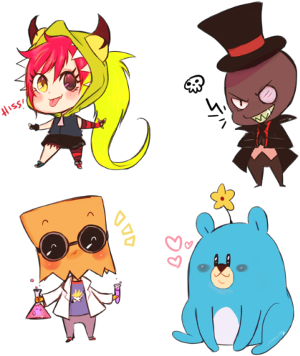 The Gang's All Here Drew Some More Villainous Stuff - Demencia Villainous Chibi (500x538)