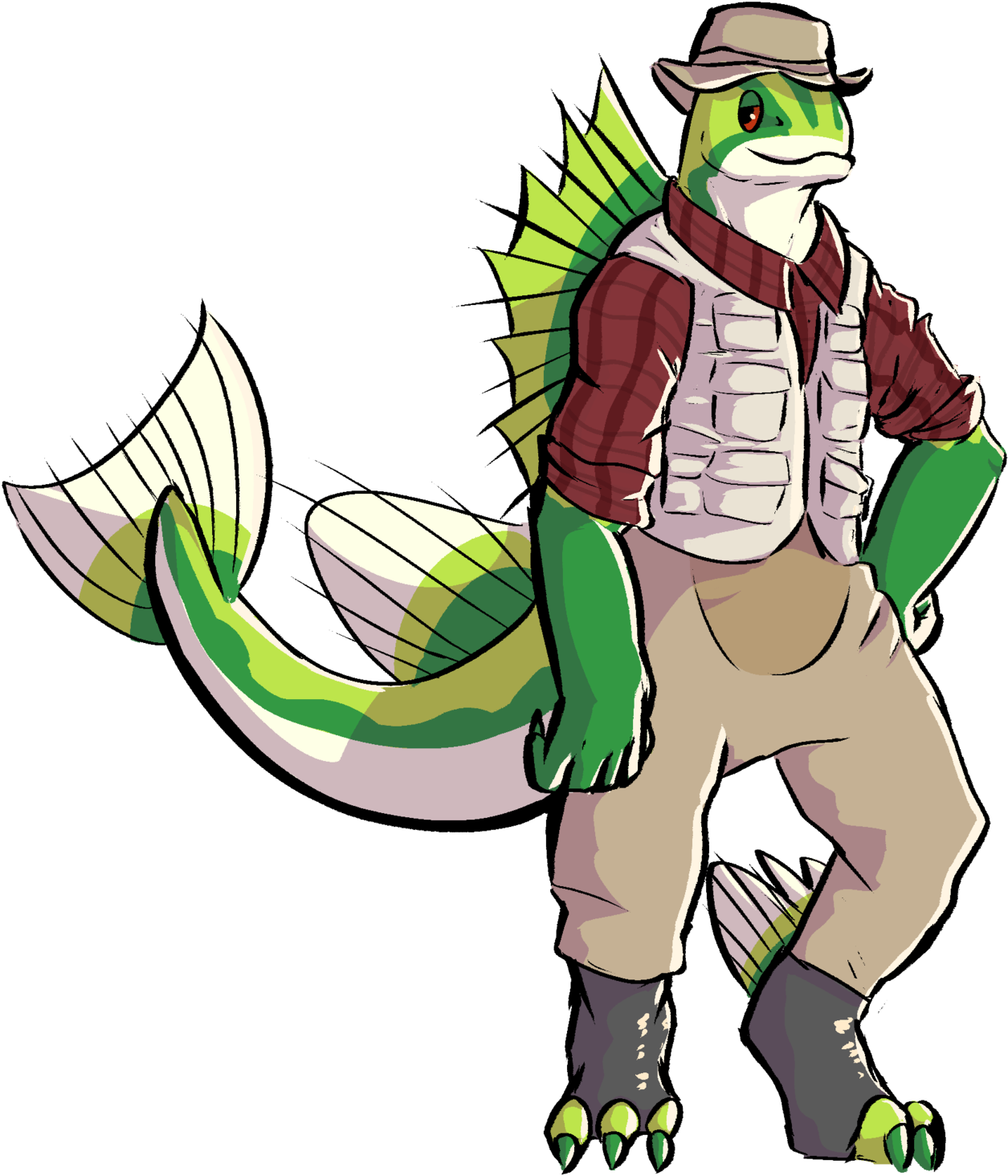 Fishman Fisherman By Doctornuclear - Drawing (1715x1984)