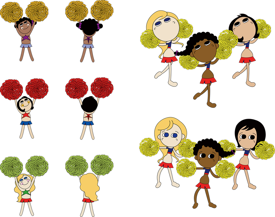Cheerleader Cartoon - เชียร์ ลีดเดอร์ Png (913x720)