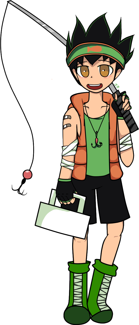 Shsl Fisherman Gon Freecss By Dreamin 8 Bit - Anime Fisherman (676x1390)