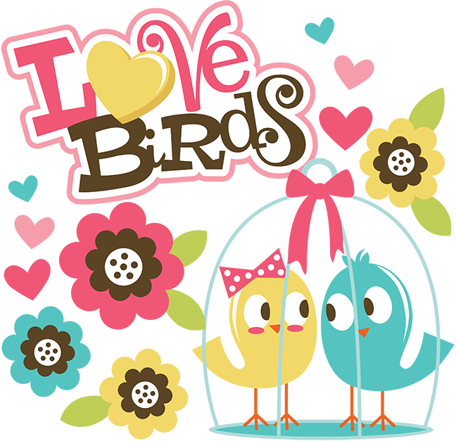 Lovebird Clipart Anniversary - Happy Anniversary To You Two Love Birds (648x627)